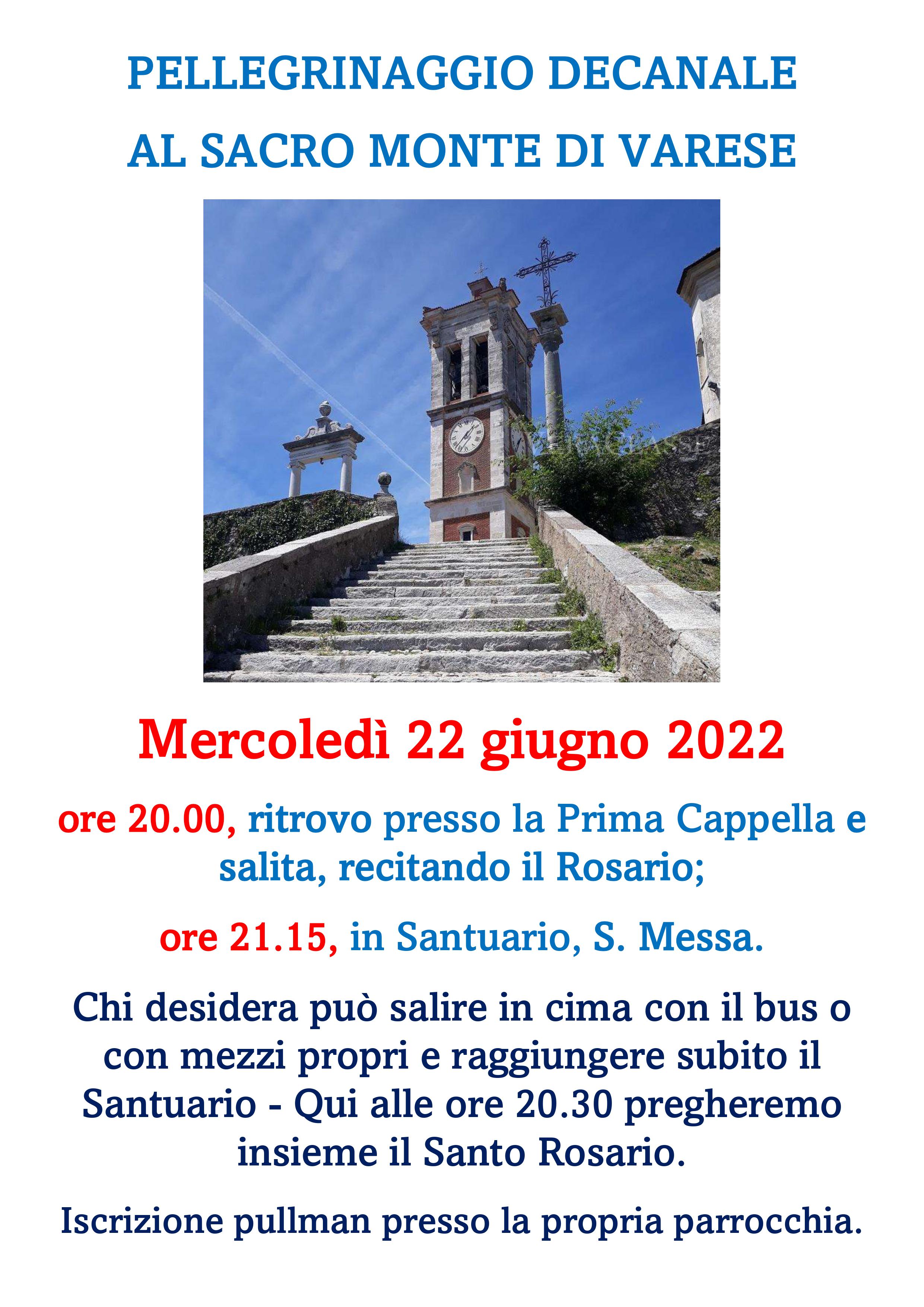 Pellegrinaggio S. Monte 2022
